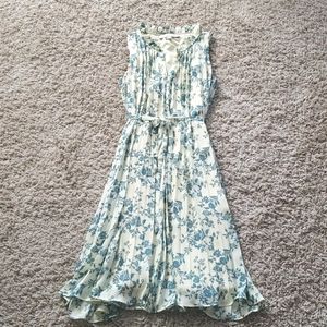 LOFT Pleated floral dress